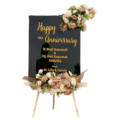 Papan Bunga Akrilik Venue Wedding Cileungsi